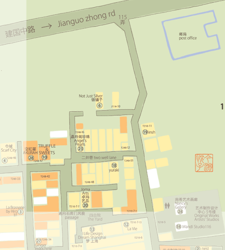 田子坊地図 地图 Tianzifang map by 喜悦満面 in 上海 | zone B1